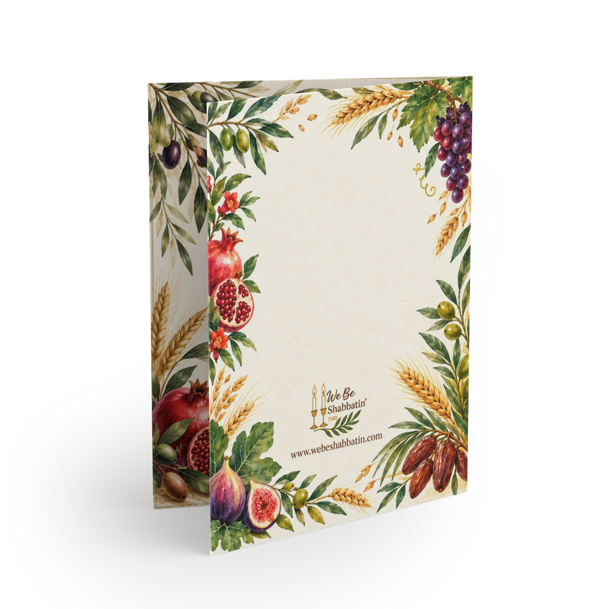Seven Species Happy Birthday Greeting Card | Biblical Faith-Based Birthday Card (8, 16, and 24 pcs)