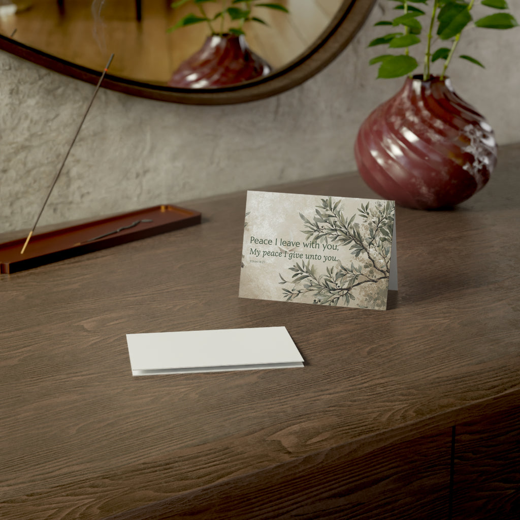 Peace I Leave With You - Inspirational Note Cards, Encouragement, Thank You, Sympathy, 1-50pc Sets
