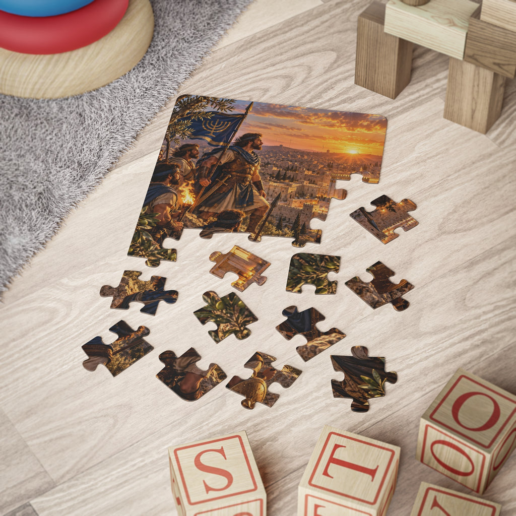 Maccabees Over Jerusalem – 30-Piece Hanukkah History Puzzle for Older Kids