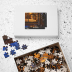 Hanukkah Puzzle for Adults – Glowing Hanukkiah Window Oil Painting Puzzle | 110–1014 Pieces