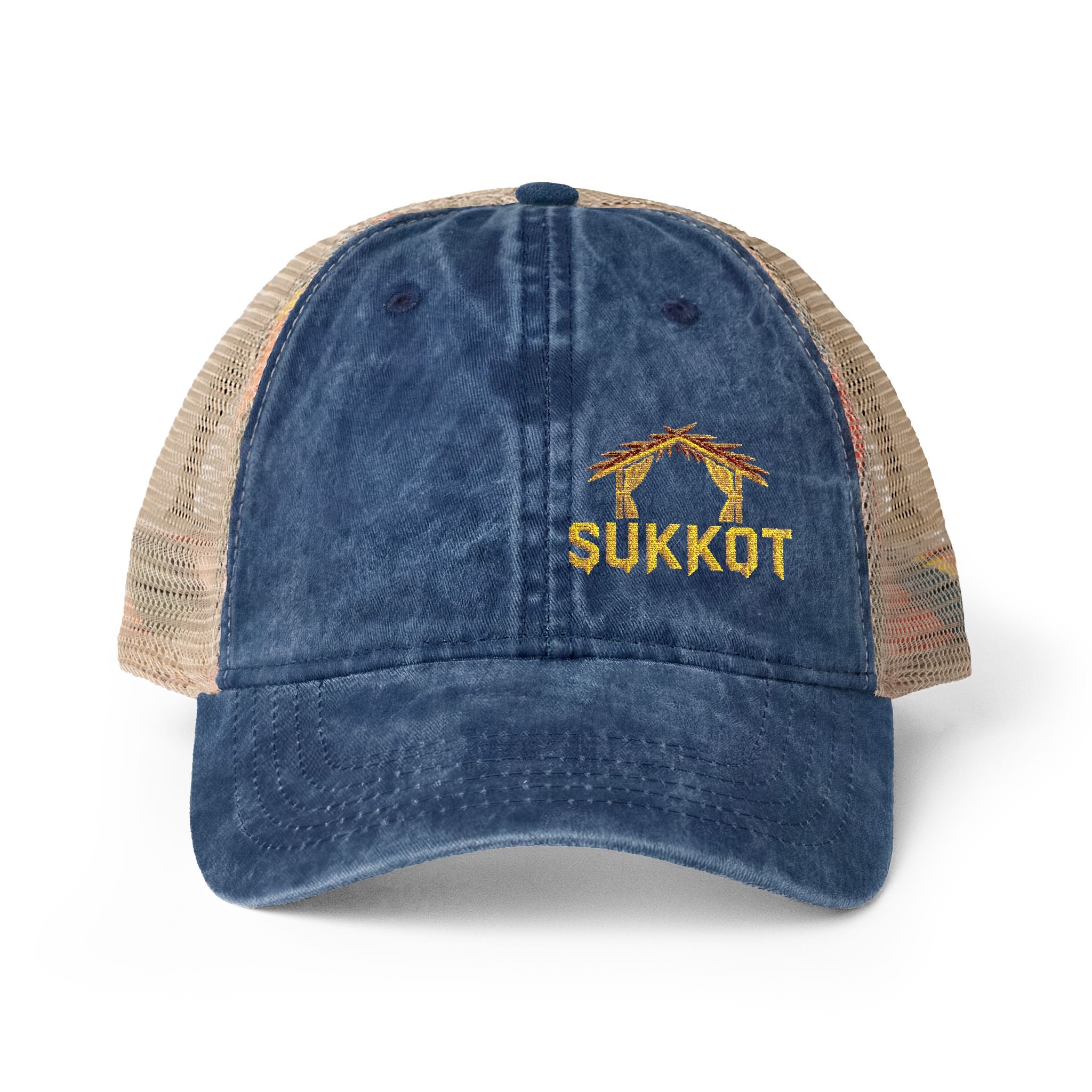 Sukkot – Women's Embroidered Ponytail Hat