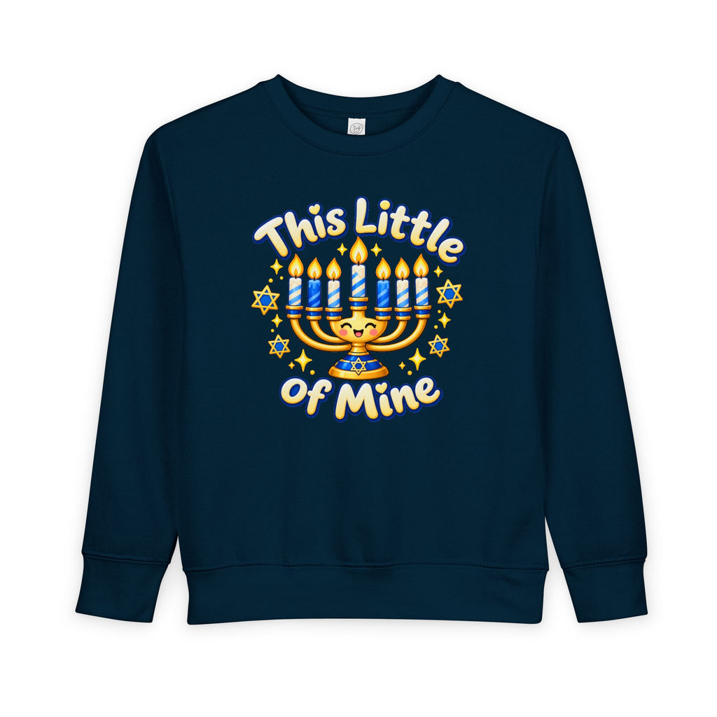 This Little Light of Mine Hanukkah Toddler Sweatshirt – Front & Back Menorah Pullover | I’m Gonna Let It Shine