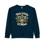 This Little Light of Mine Hanukkah Toddler Sweatshirt – Front & Back Menorah Pullover | I’m Gonna Let It Shine
