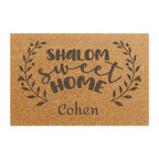 Personalized Shalom Sweet Home Welcome Mat
