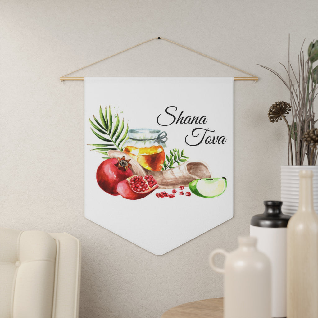 Shana Tova | Apples, Honey & Pomegranate Wall Pennant