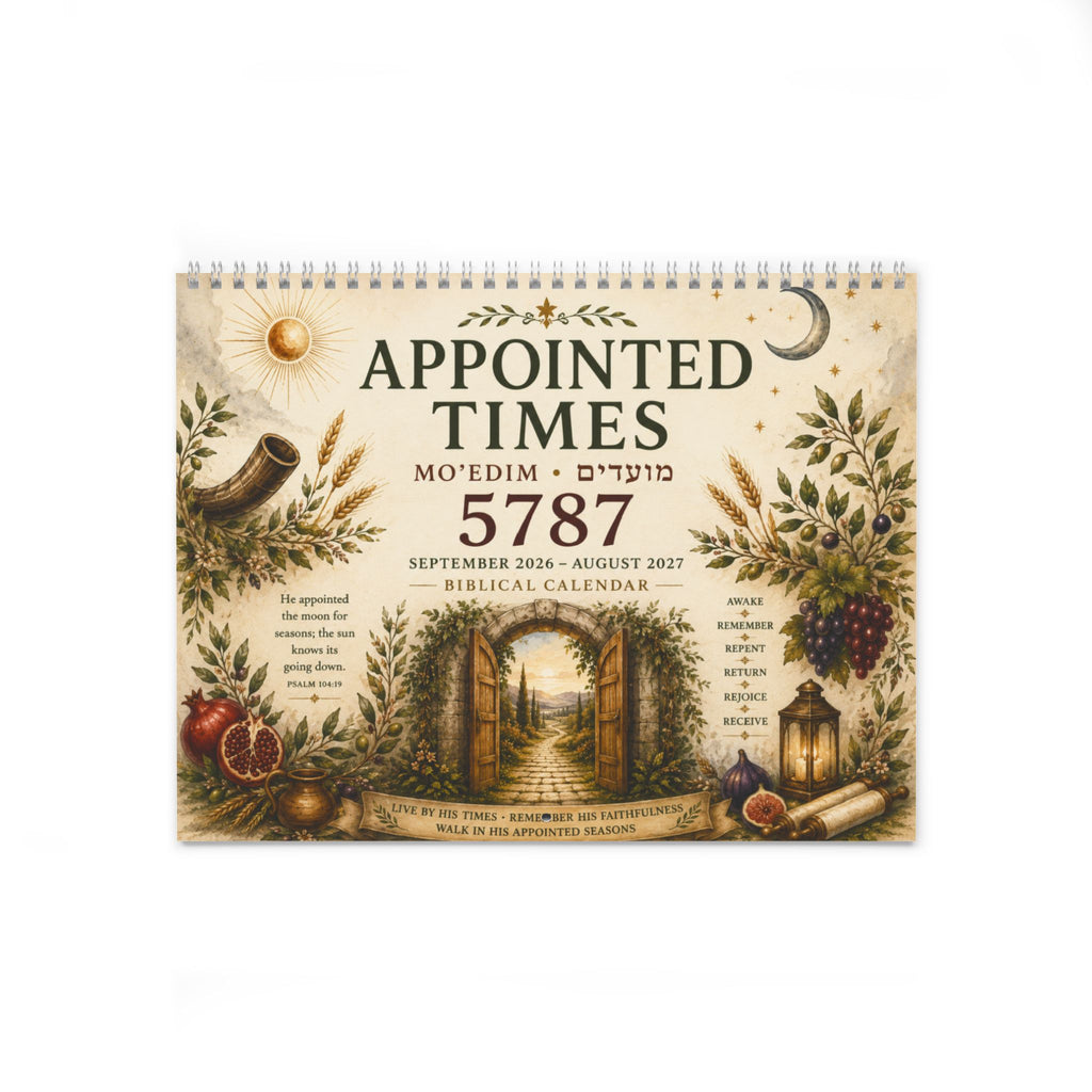 Biblical Hebrew Calendar 2026–2027 | Appointed Times & Feast Days Wall Calendar