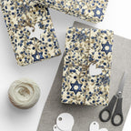 Floral Star of David Gift Wrap | Judaica Wrapping Paper