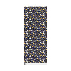 Navy & Gold Judaica Gift Wrap with Doves, Candles, and Stars of David