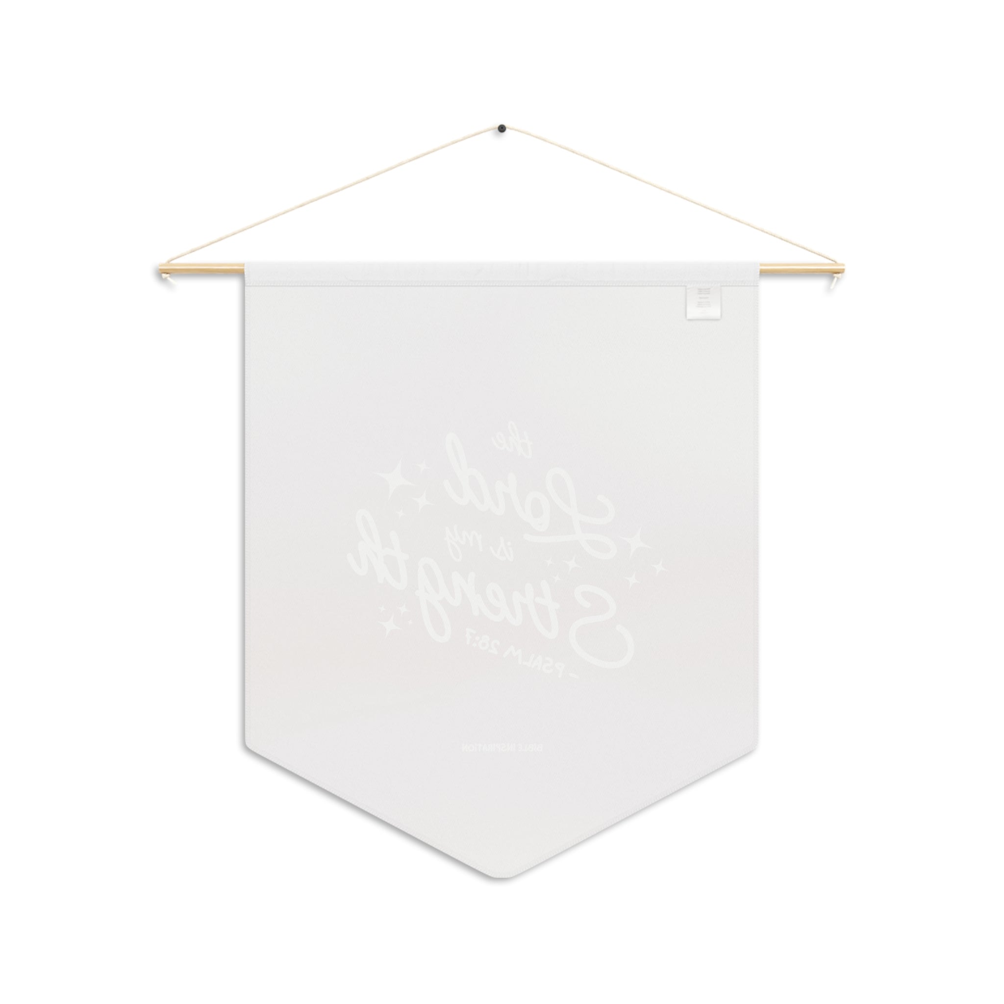 The Lord Is My Strength pennant | Faith Wall Banner, Psalm 28:7