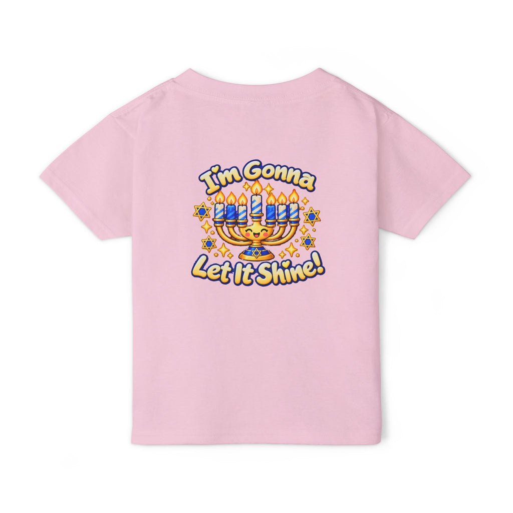 Toddler T‑Shirt — “This Little of Mine” Hanukkah Menorah Baby Tee (I’m Gonna Let It Shine!)
