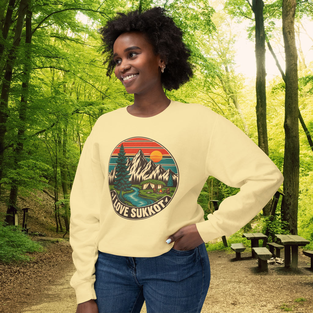 I Love Sukkot Sweatshirt | Vintage Feast of Tabernacles Camping Crewneck