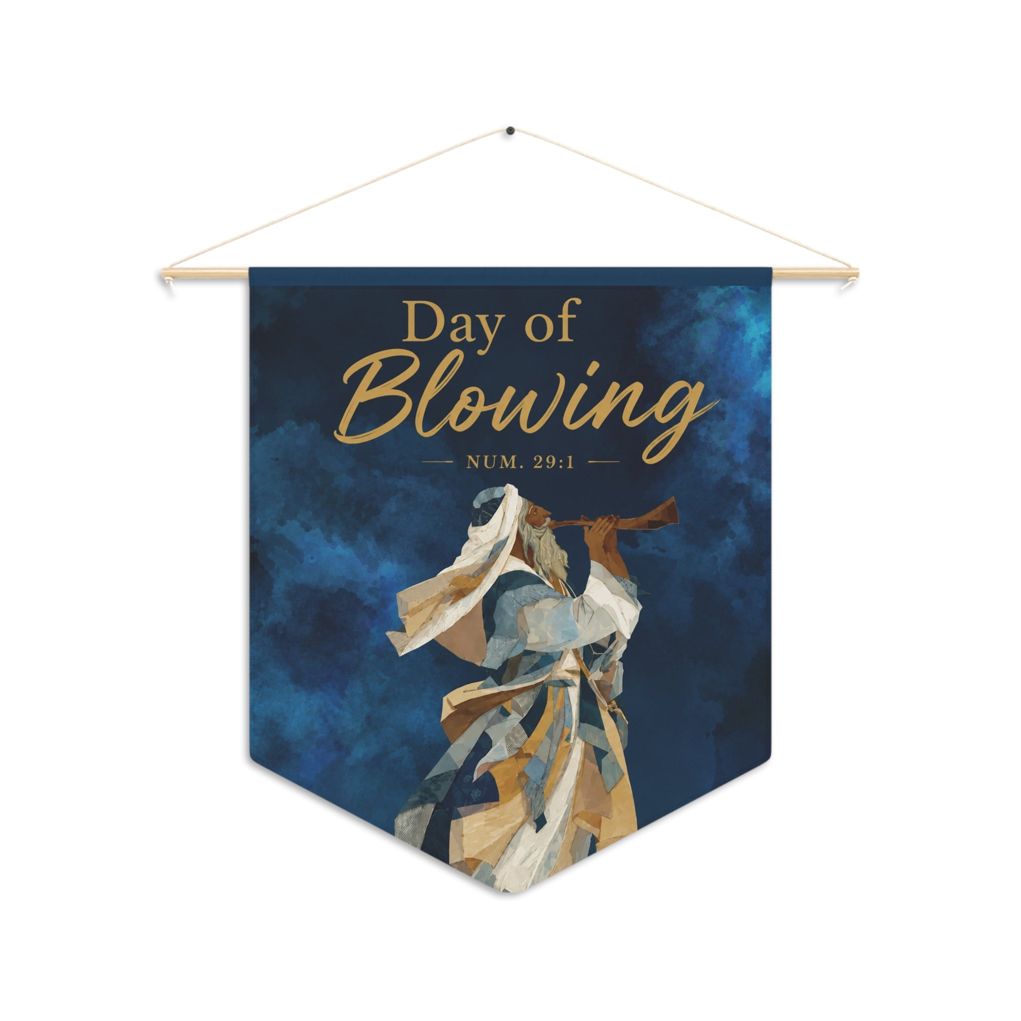 Day of Blowing | Numbers 29:1 Shofar Wall Pennant