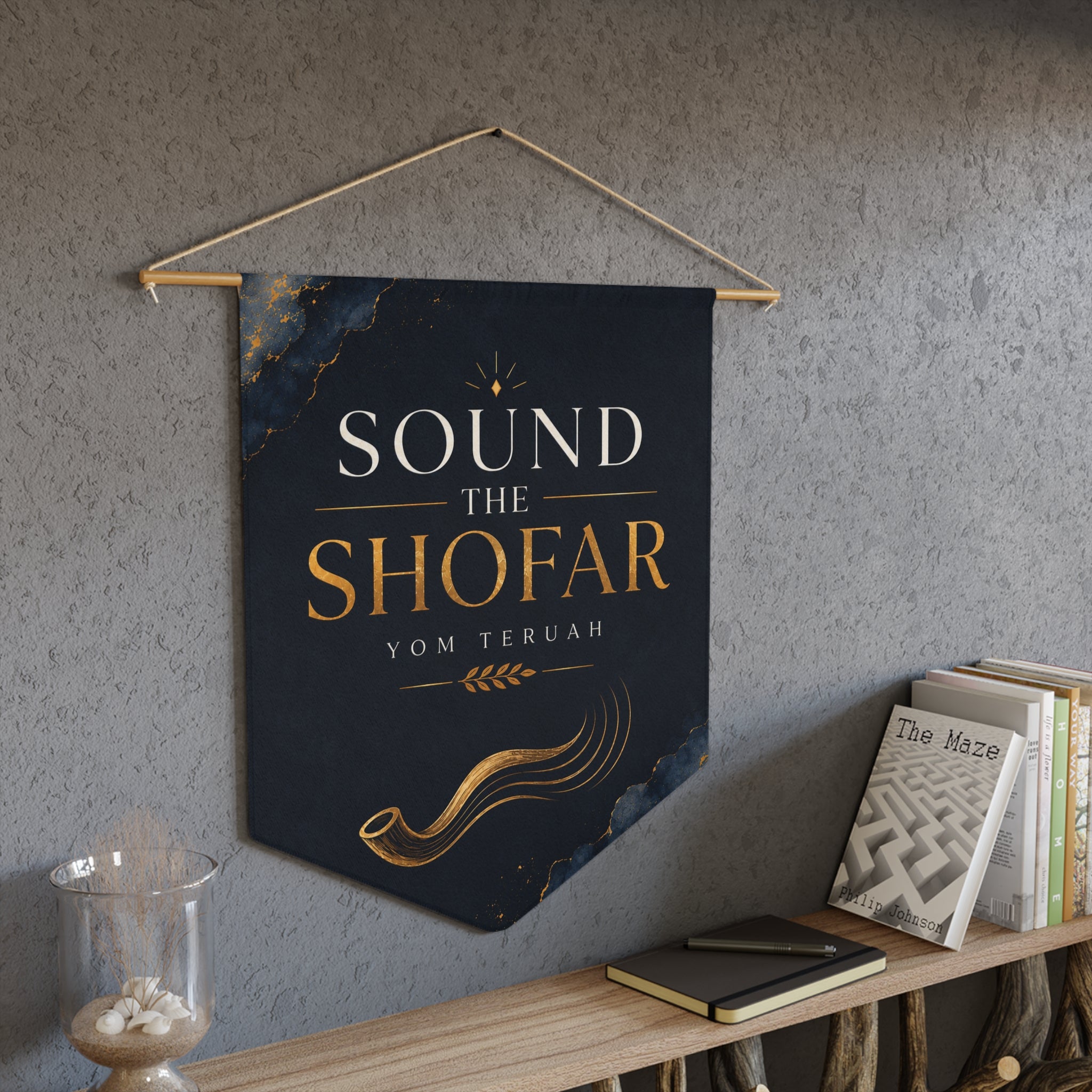 Sound the Shofar | Yom Teruah Wall Pennant