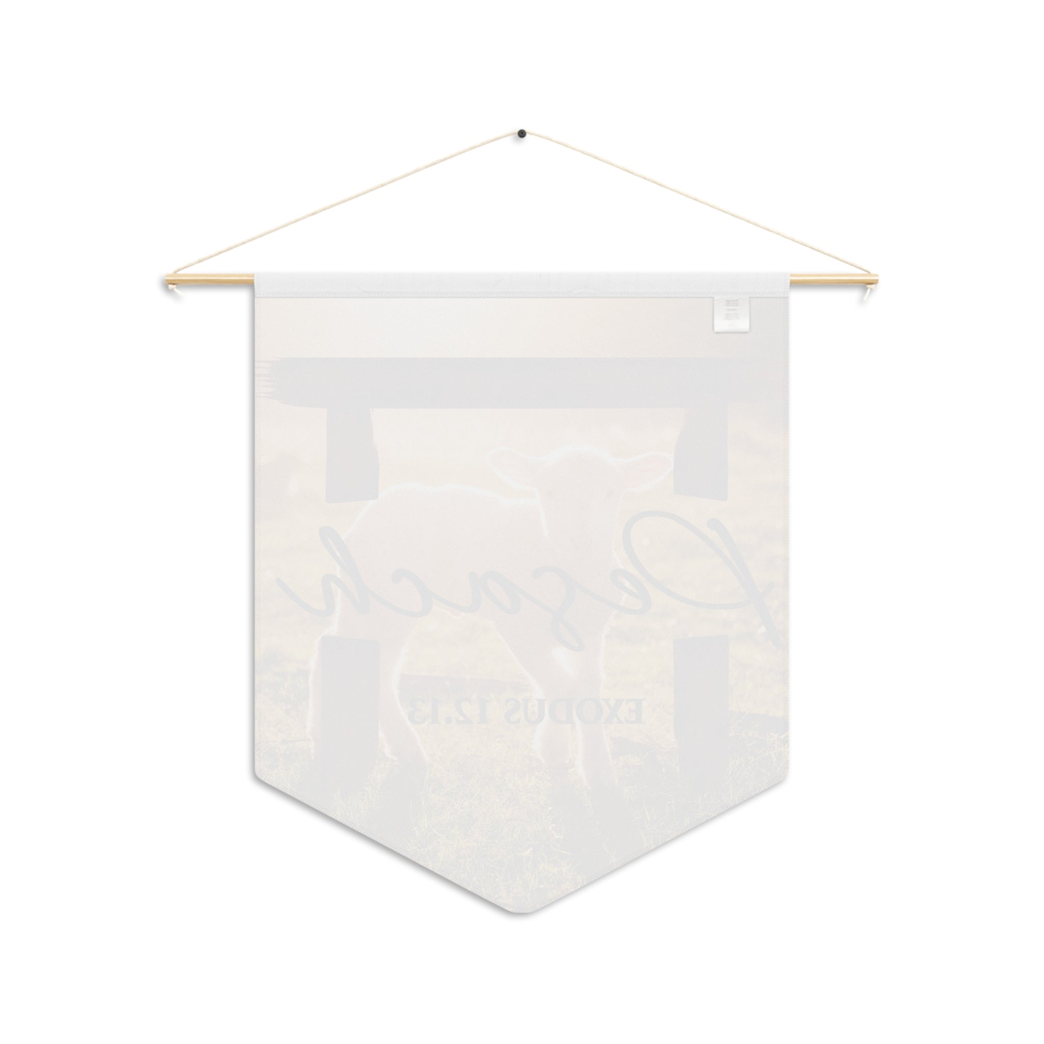 Pesach Lamb Pennant | Exodus 12:13 Passover Wall Banner