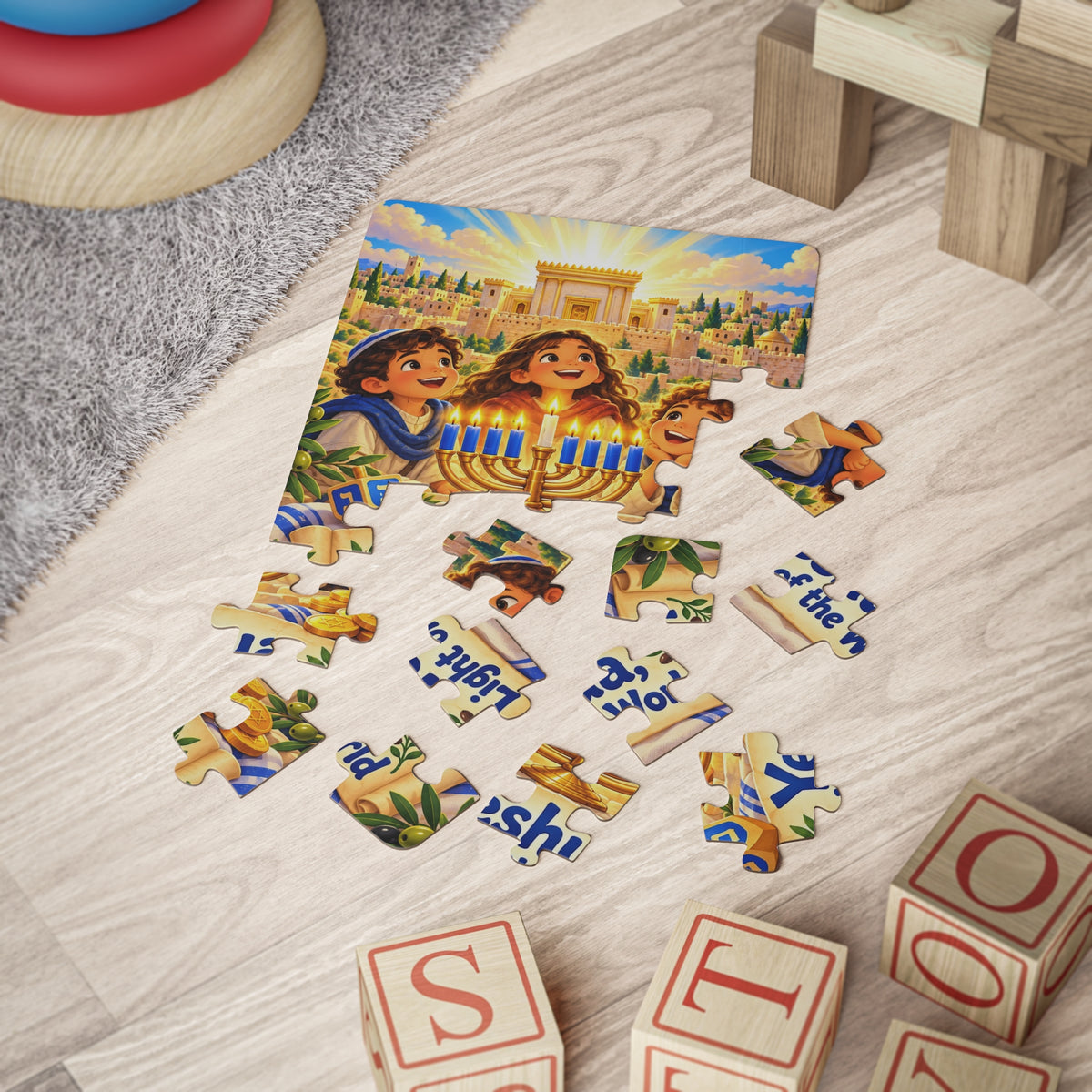 Hanukkah Family Lights – 30-Piece Festival of Lights Puzzle for Older Kids