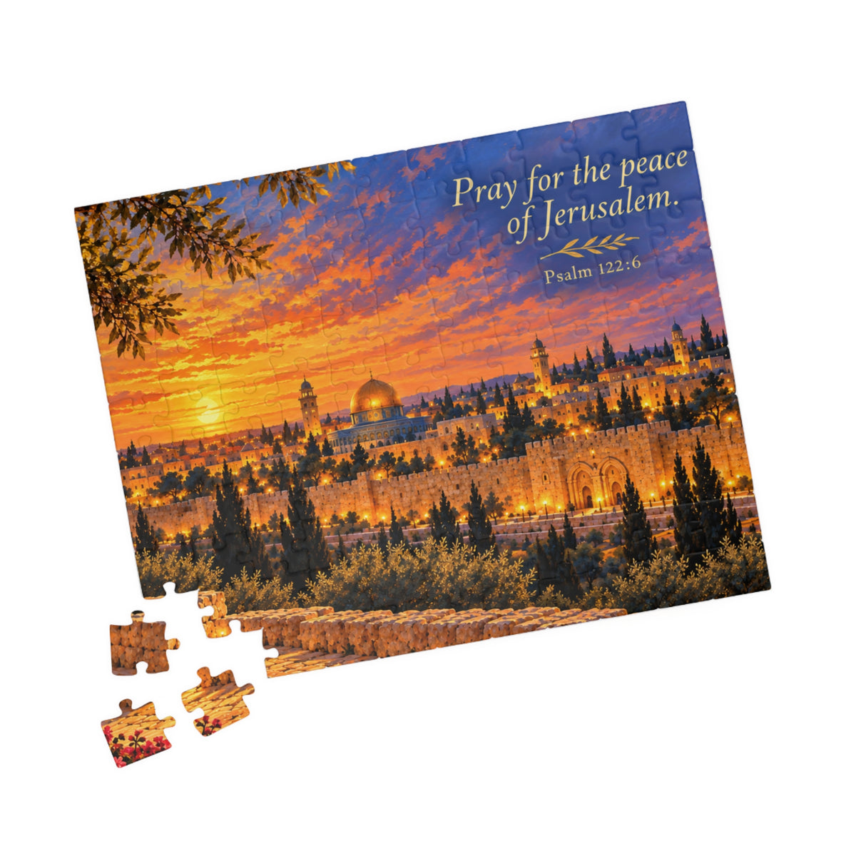 Pray for the Peace of Jerusalem Puzzle – Psalm 122:6 Adult & Teen Jerusalem Art Puzzle | 110–1014 Pieces