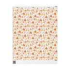 Golden Candle & Scroll Judaica Gift Wrap | Warm Red and Gold Holiday Wrapping Paper