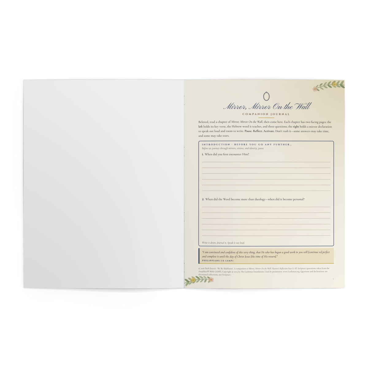 Mirror, Mirror On the Wall Companion Journal - 24-Page Full-Color Reflection Journal