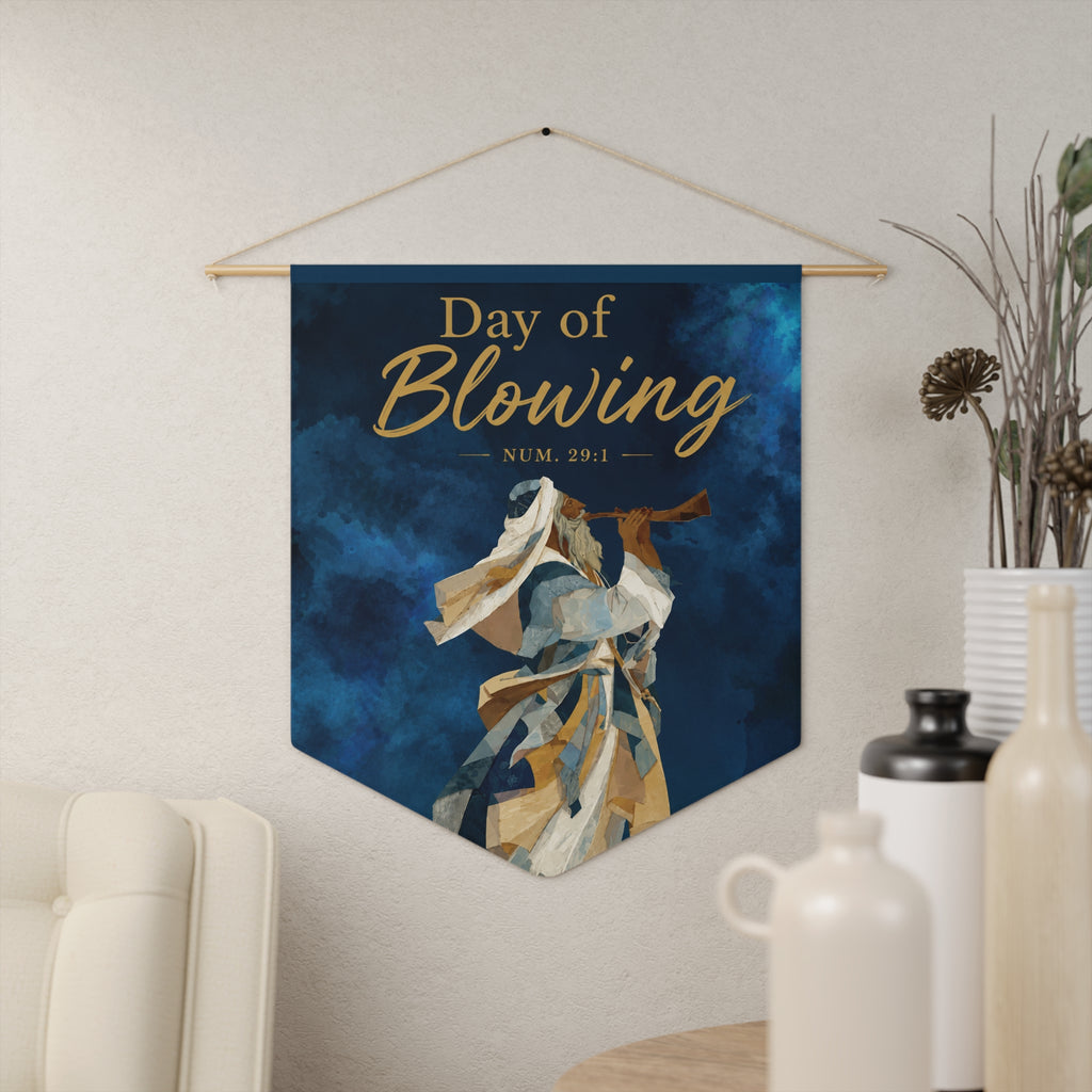 Day of Blowing | Numbers 29:1 Shofar Wall Pennant