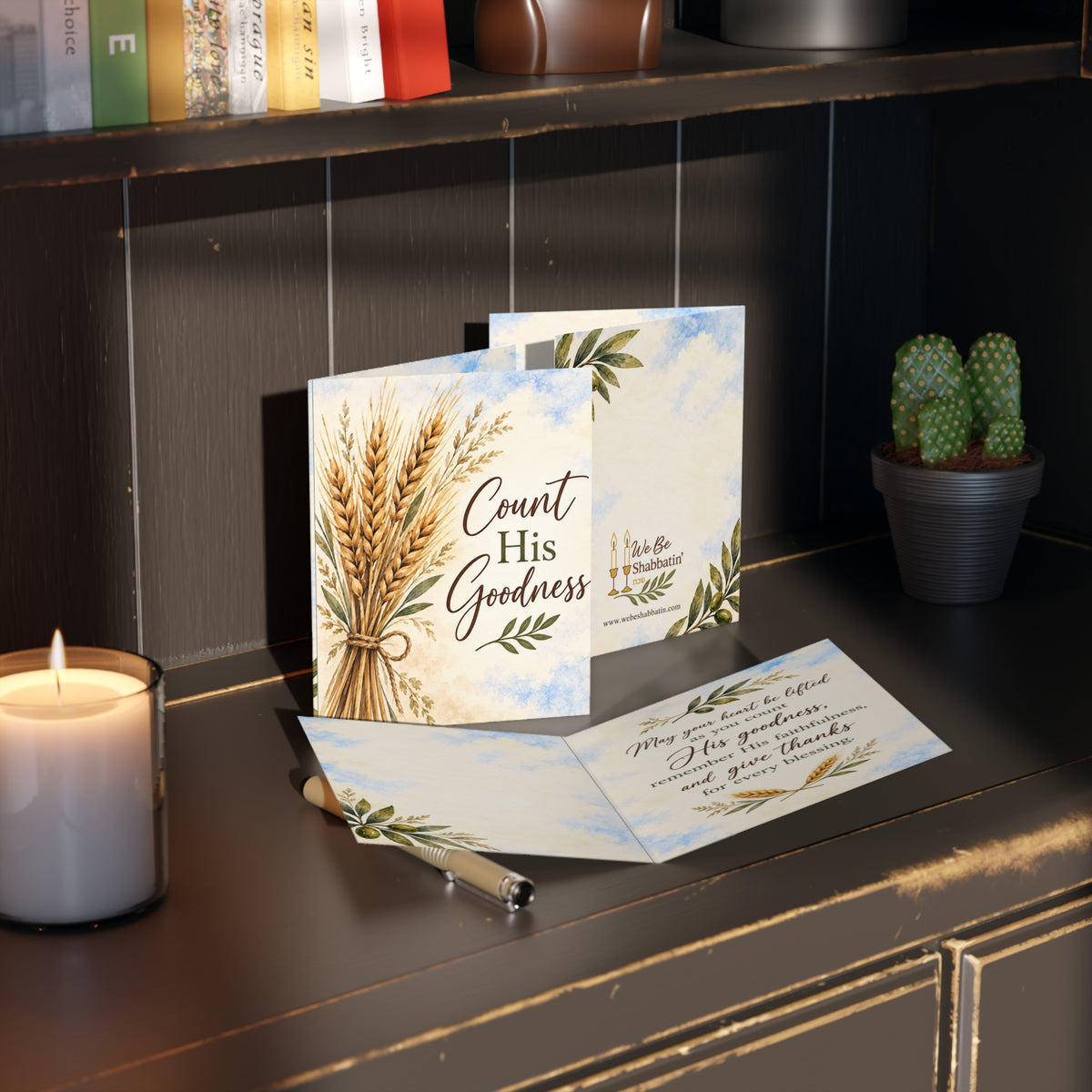 Count His Goodness Greeting Card | Faith-Based Encouragement Card (8, 16, and 24 pcs)