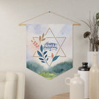 Happy Passover Pennant | Star of David Floral Wall Banner