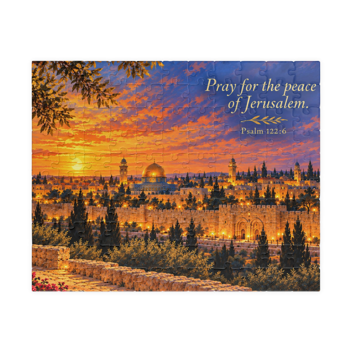 Pray for the Peace of Jerusalem Puzzle – Psalm 122:6 Adult & Teen Jerusalem Art Puzzle | 110–1014 Pieces