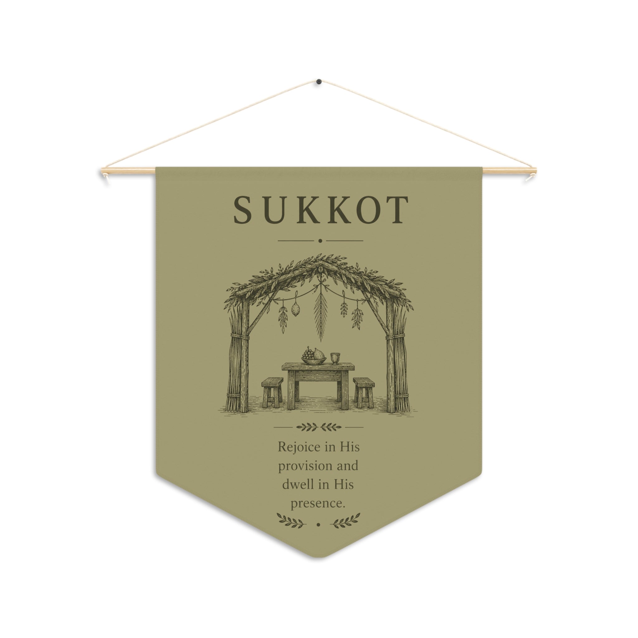 Sukkot Feast of Tabernacles Wall Pennant