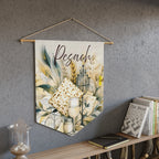 Pesach Passover Pennant | Matzah Wine Menorah Wall Banner