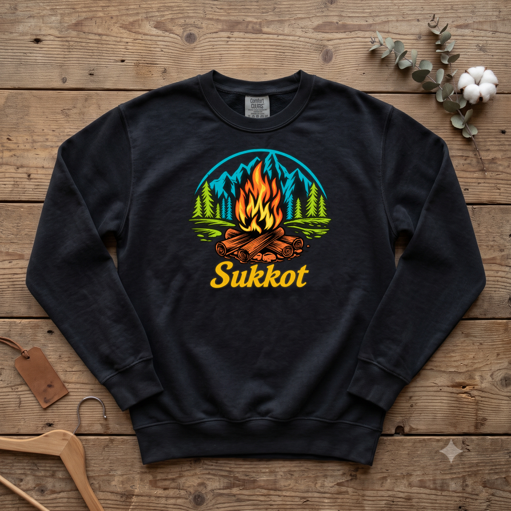 Sukkot Campfire Sweatshirt | Feast of Tabernacles Camping Crewneck