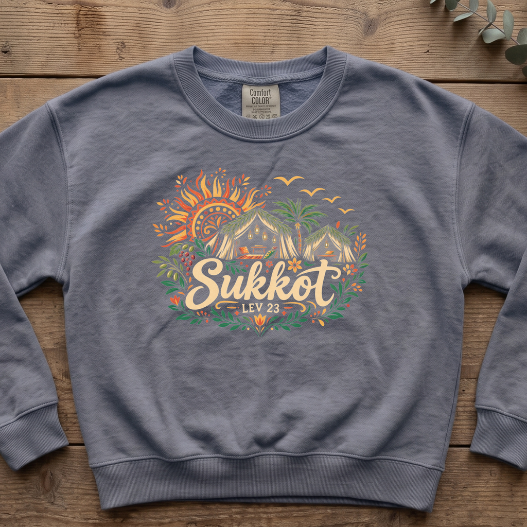 Sukkot Lev 23 Sweatshirt | Boho Feast of Tabernacles Crewnec