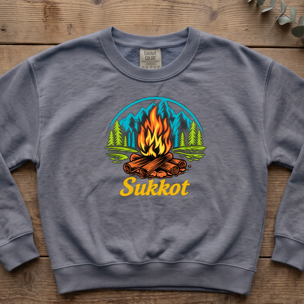 Sukkot Campfire Sweatshirt | Feast of Tabernacles Camping Crewneck