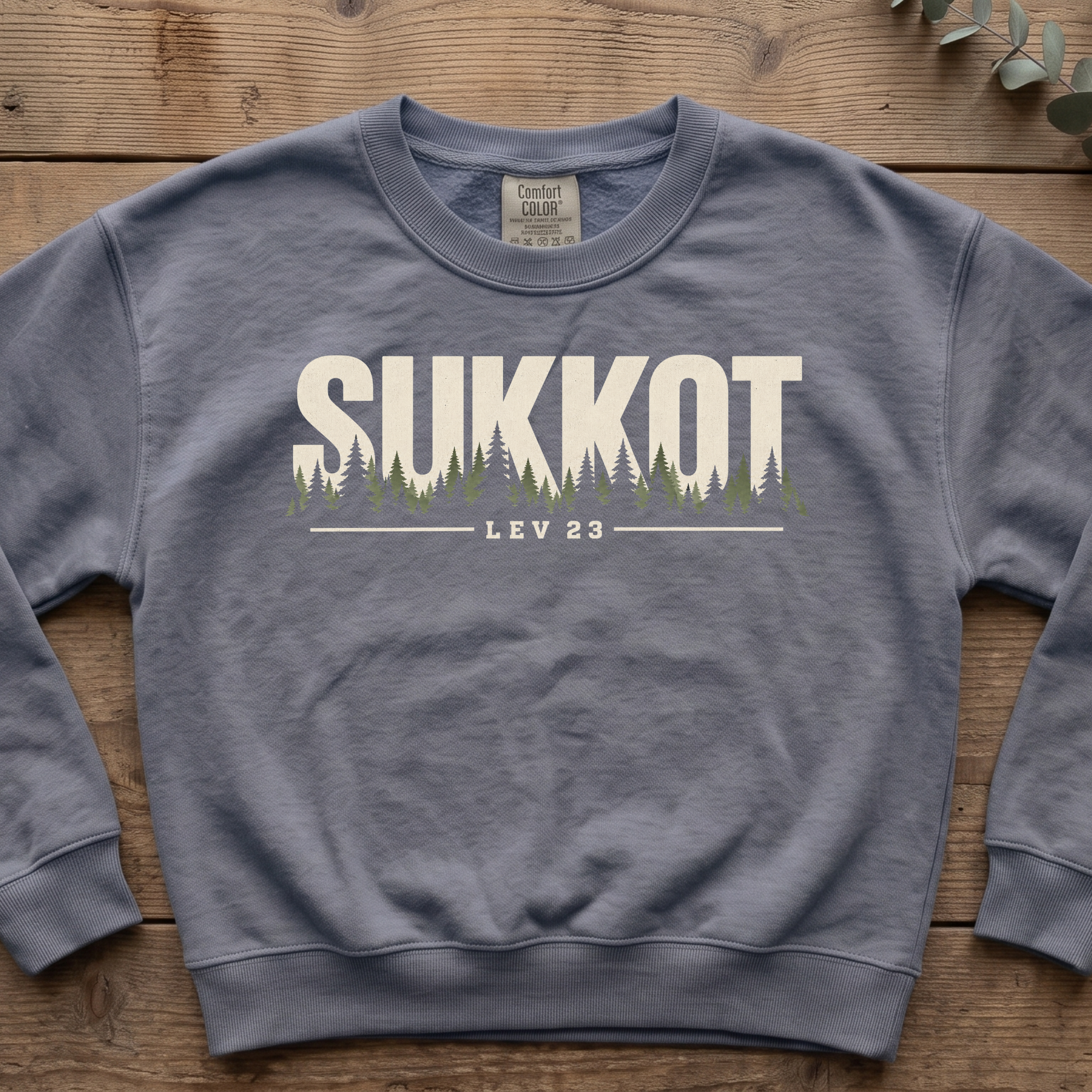 Sukkot Among the Pines Sweatshirt | Biblical Feast of Tabernacles Crewneck | Lev 23