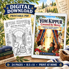 Yom Kippur: Covered by Mercy | 24-Page Printable Coloring Book | Instant Digital Download