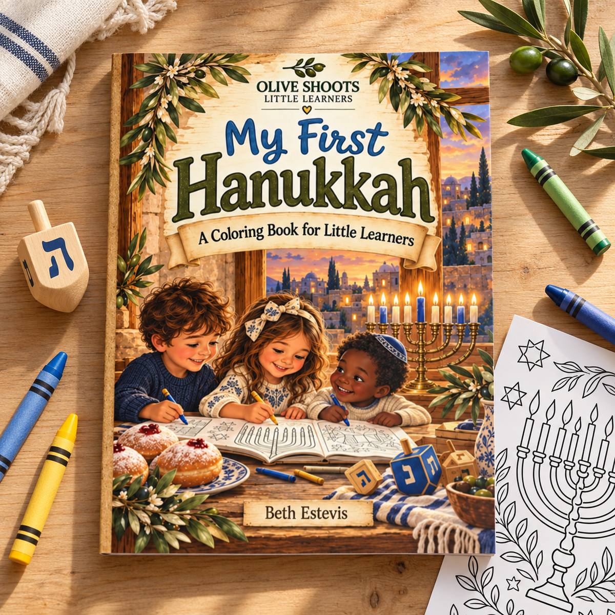 My First Hanukkah Coloring Book for Kids Ages 3–6 | Messianic Little Learners