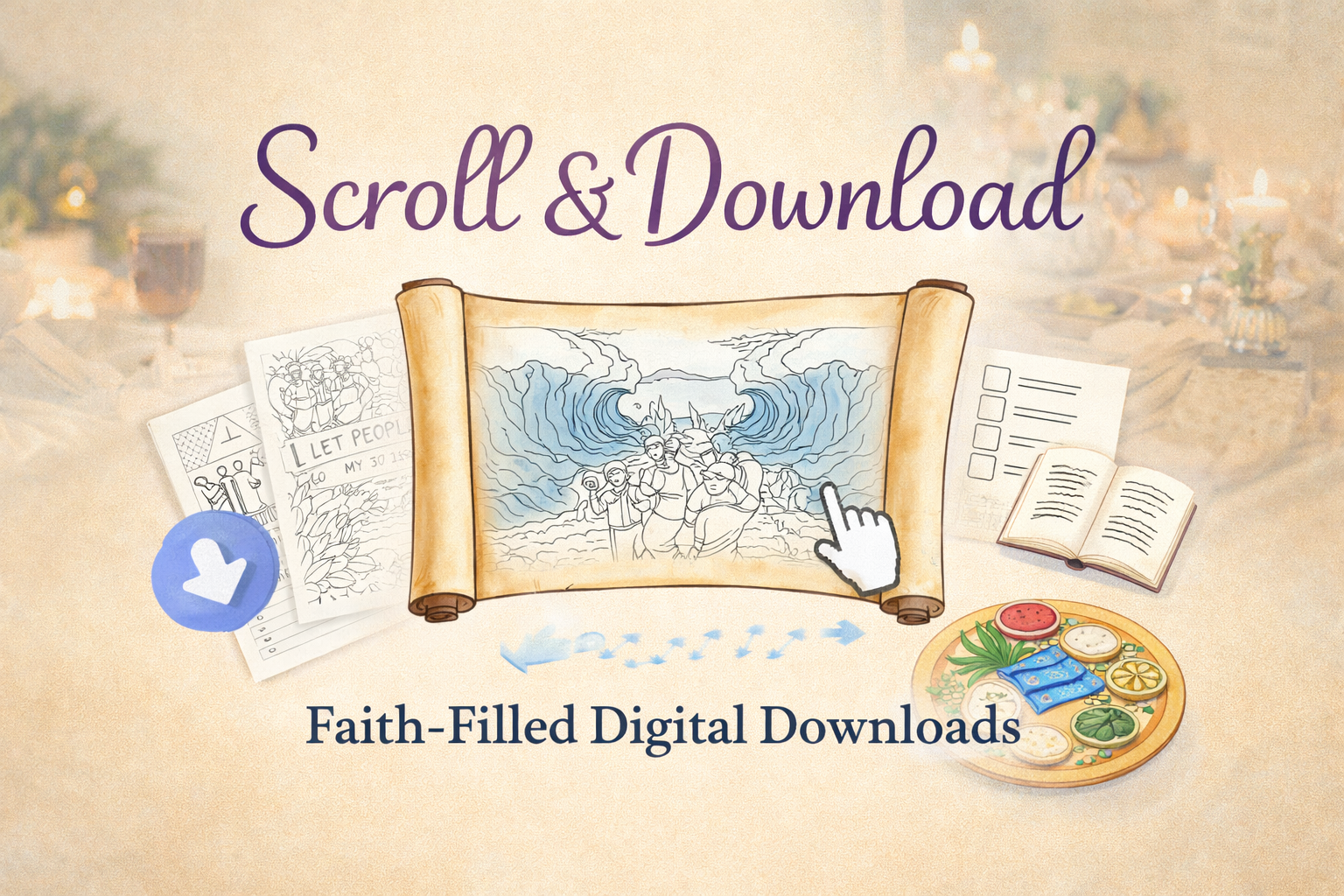 Passover Coloring Pages for Kids | Bible Exodus Activity (Digital Download)