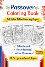 Passover Coloring Pages for Kids | Bible Exodus Activity (Digital Download)