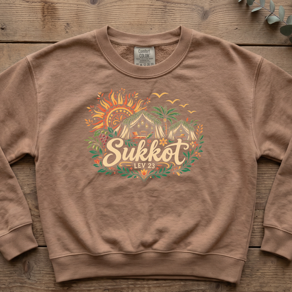 Sukkot Lev 23 Sweatshirt | Boho Feast of Tabernacles Crewnec