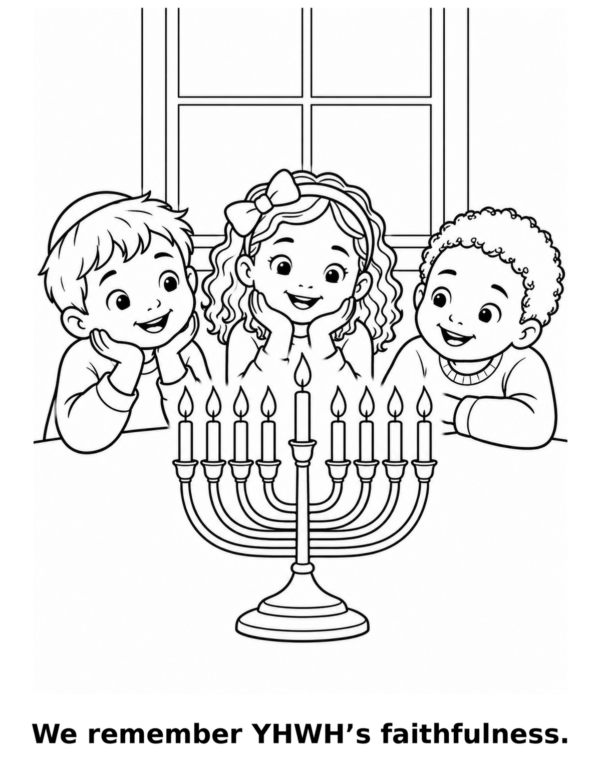 Hanukkah Coloring Book for Kids Ages 3–6, Messianic Printable PDF