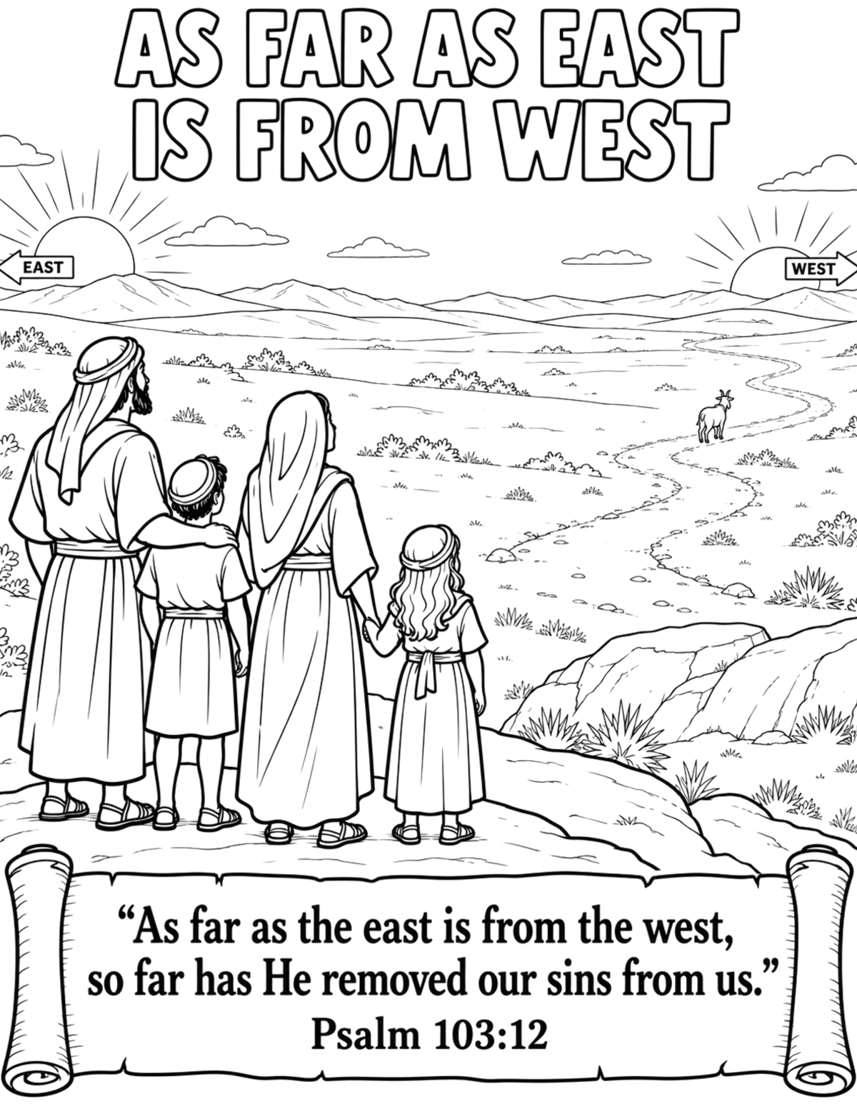 Yom Kippur: Covered by Mercy | 24-Page Printable Coloring Book | Instant Digital Download