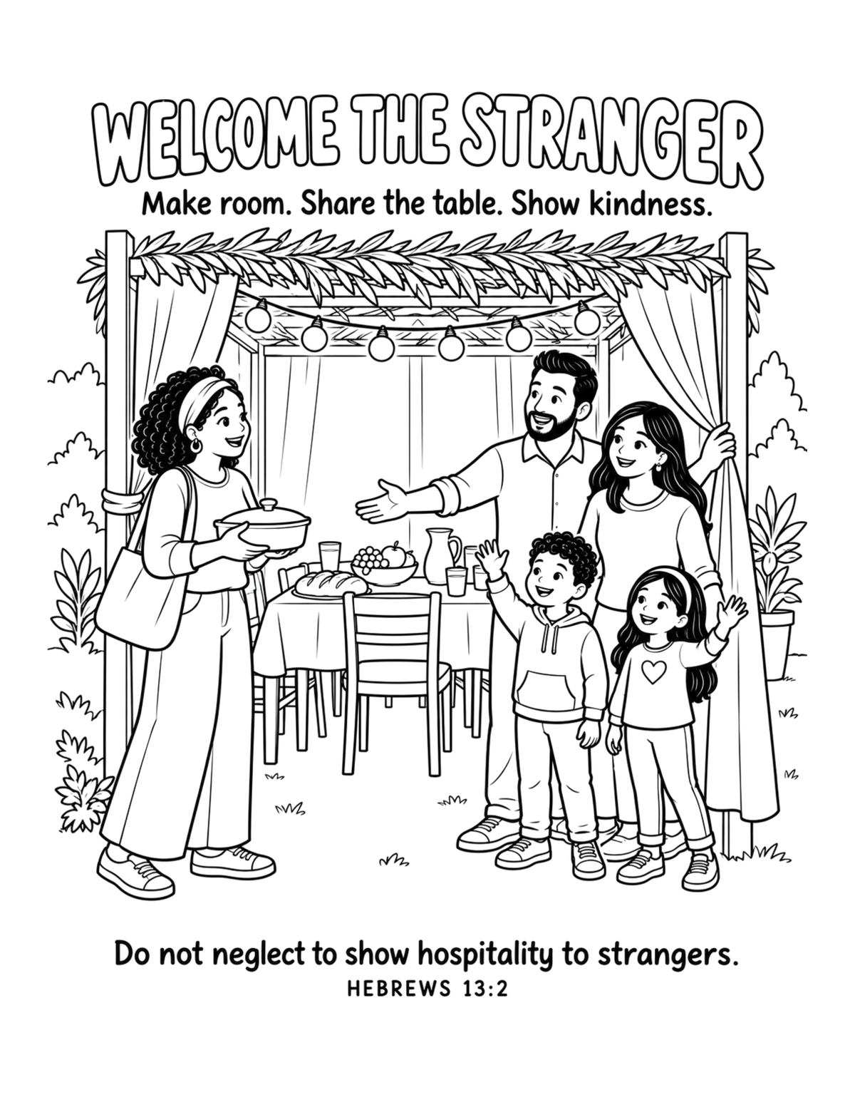 Sukkot: Dwelling With Him – Printable Coloring & Learning Book | Digital Download