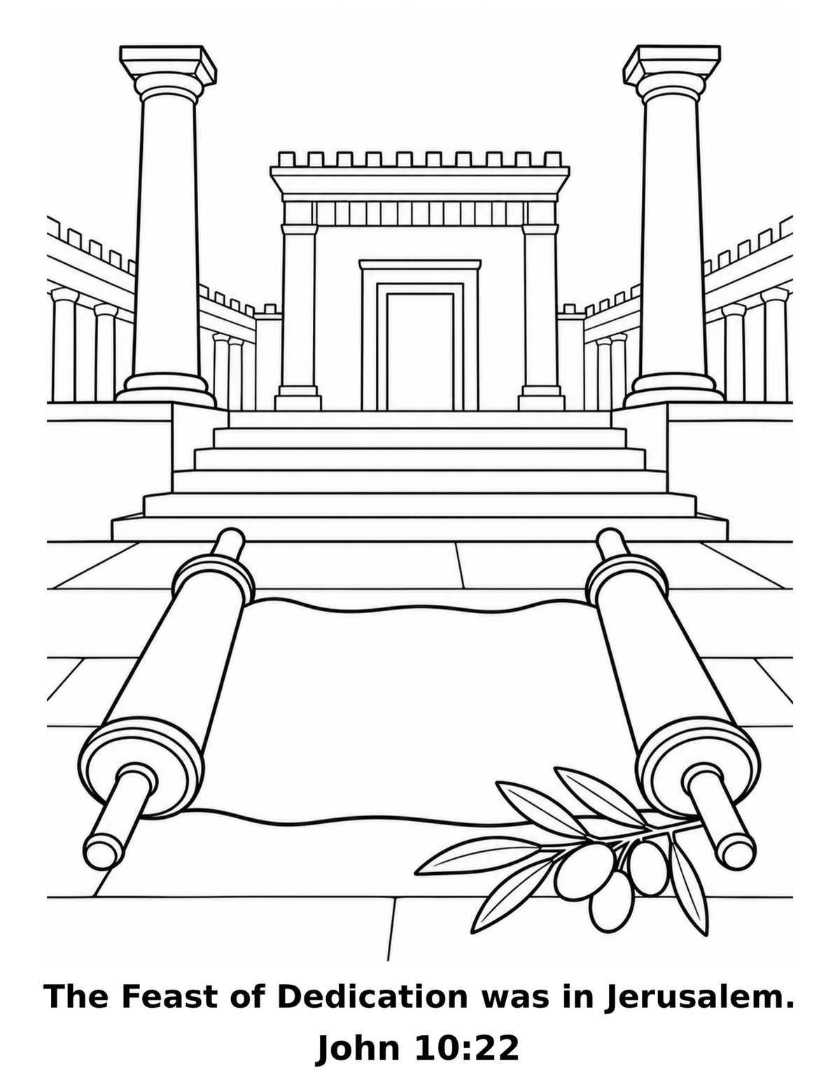 Hanukkah Coloring Book for Kids Ages 3–6, Messianic Printable PDF