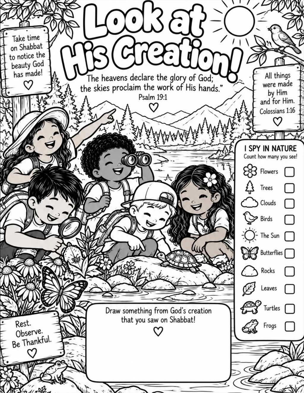 My First Shabbat | Printable Biblical Coloring & Activity Book for Kids | Digital Download