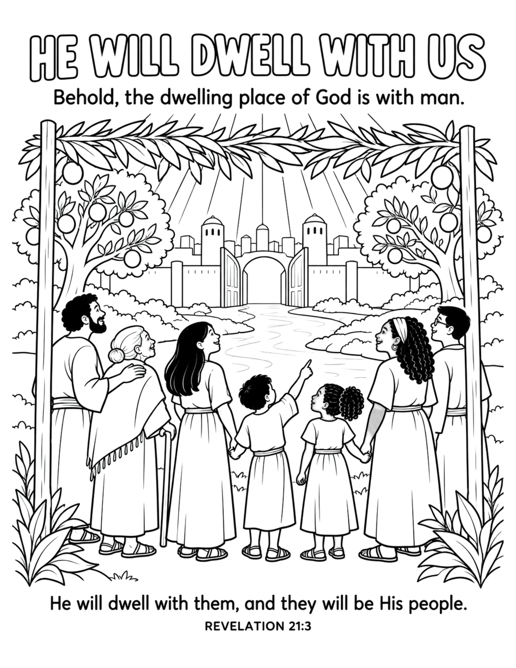 Sukkot: Dwelling With Him – Printable Coloring & Learning Book | Digital Download