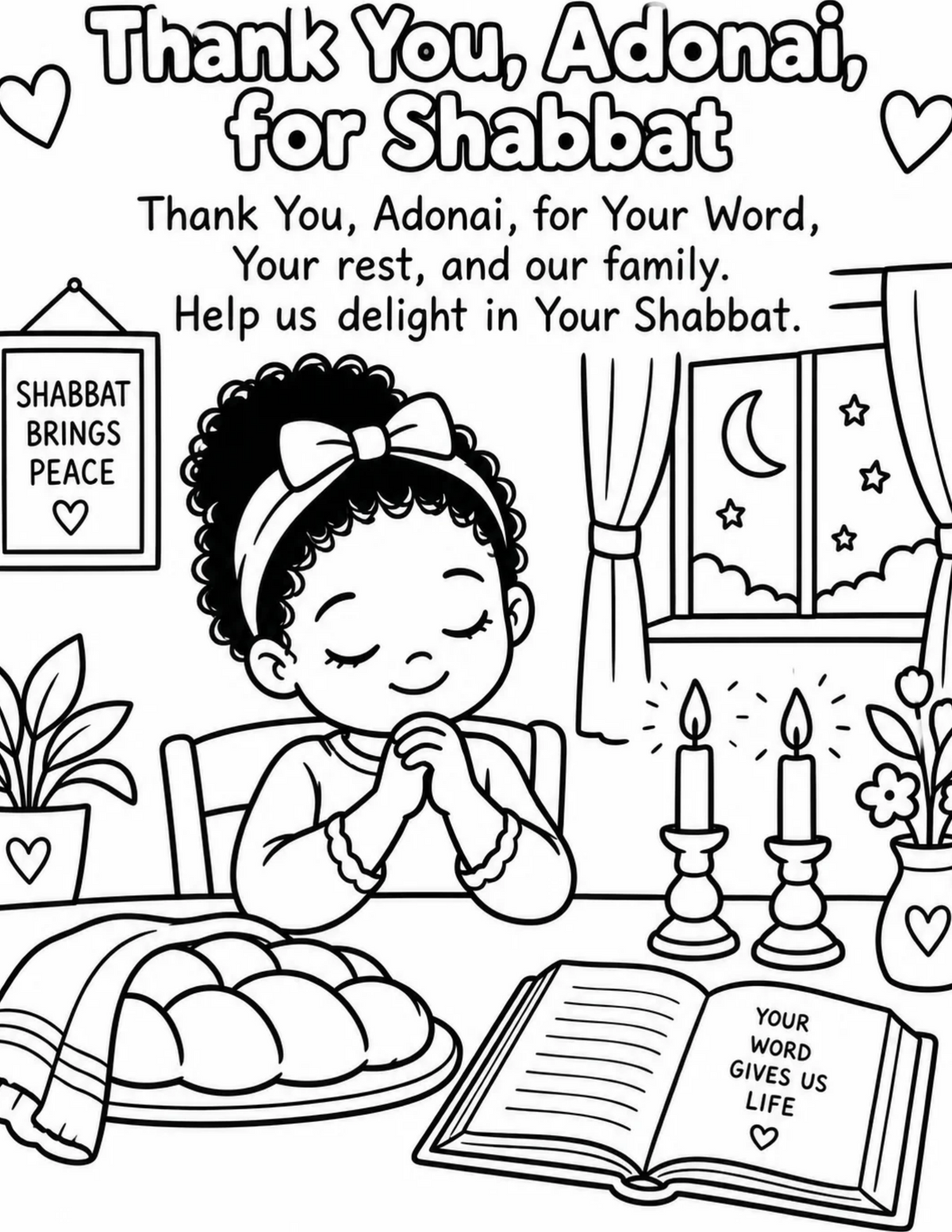 My First Shabbat | Printable Biblical Coloring & Activity Book for Kids | Digital Download