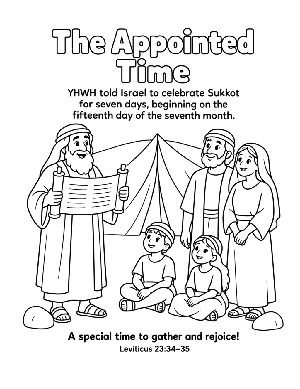 Sukkot: Dwelling With Him – Printable Coloring & Learning Book | Digital Download