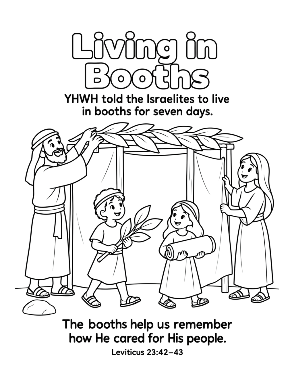 Sukkot: Dwelling With Him – Printable Coloring & Learning Book | Digital Download