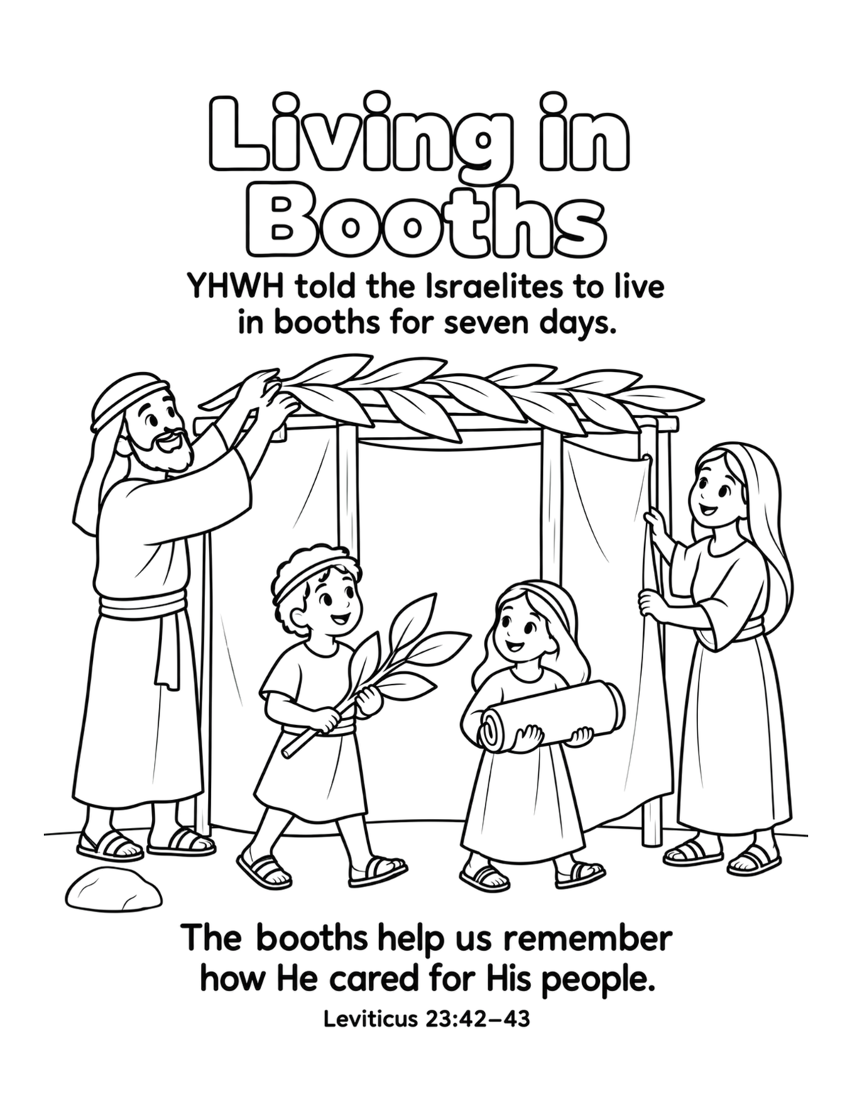 Sukkot: Dwelling With Him – Printable Coloring & Learning Book | Digital Download