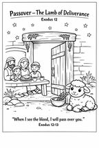 Passover Coloring Pages for Kids | Bible Exodus Activity (Digital Download)