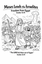 Passover Coloring Pages for Kids | Bible Exodus Activity (Digital Download)