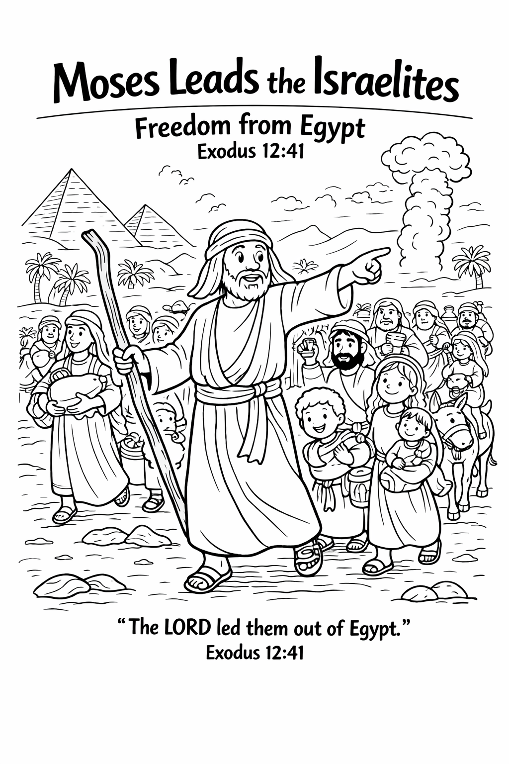 Passover Coloring Pages for Kids | Bible Exodus Activity (Digital Download)